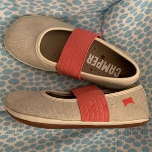 Camper Right Ballerina , pink toddler shoes (25)